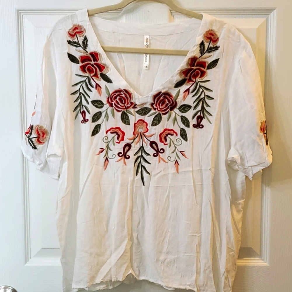 Forgotten Grace Woman's Plus Blouse 1X